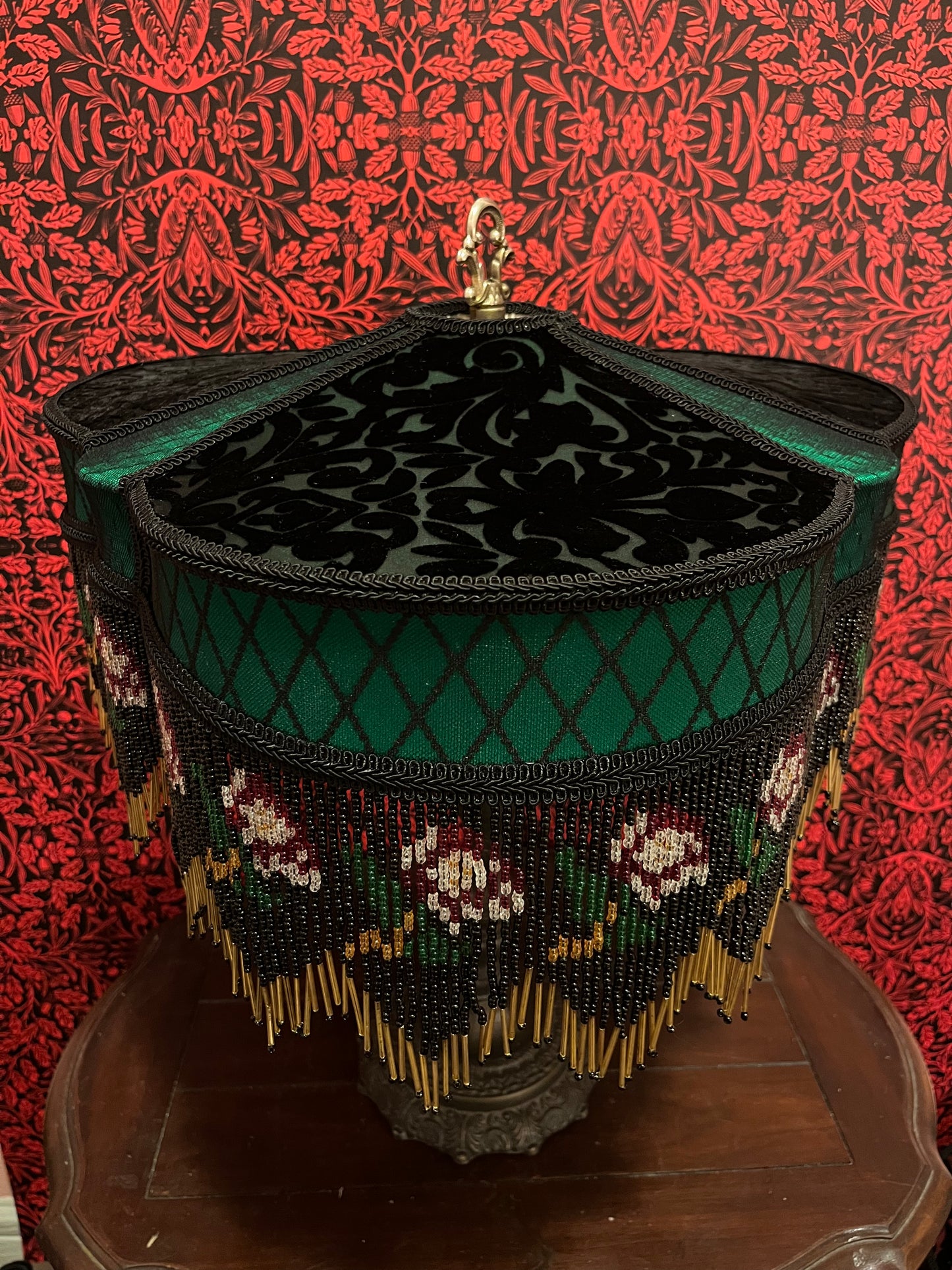 Permanent Stock Collection: Emerald Rose "Tripod" Lampshade