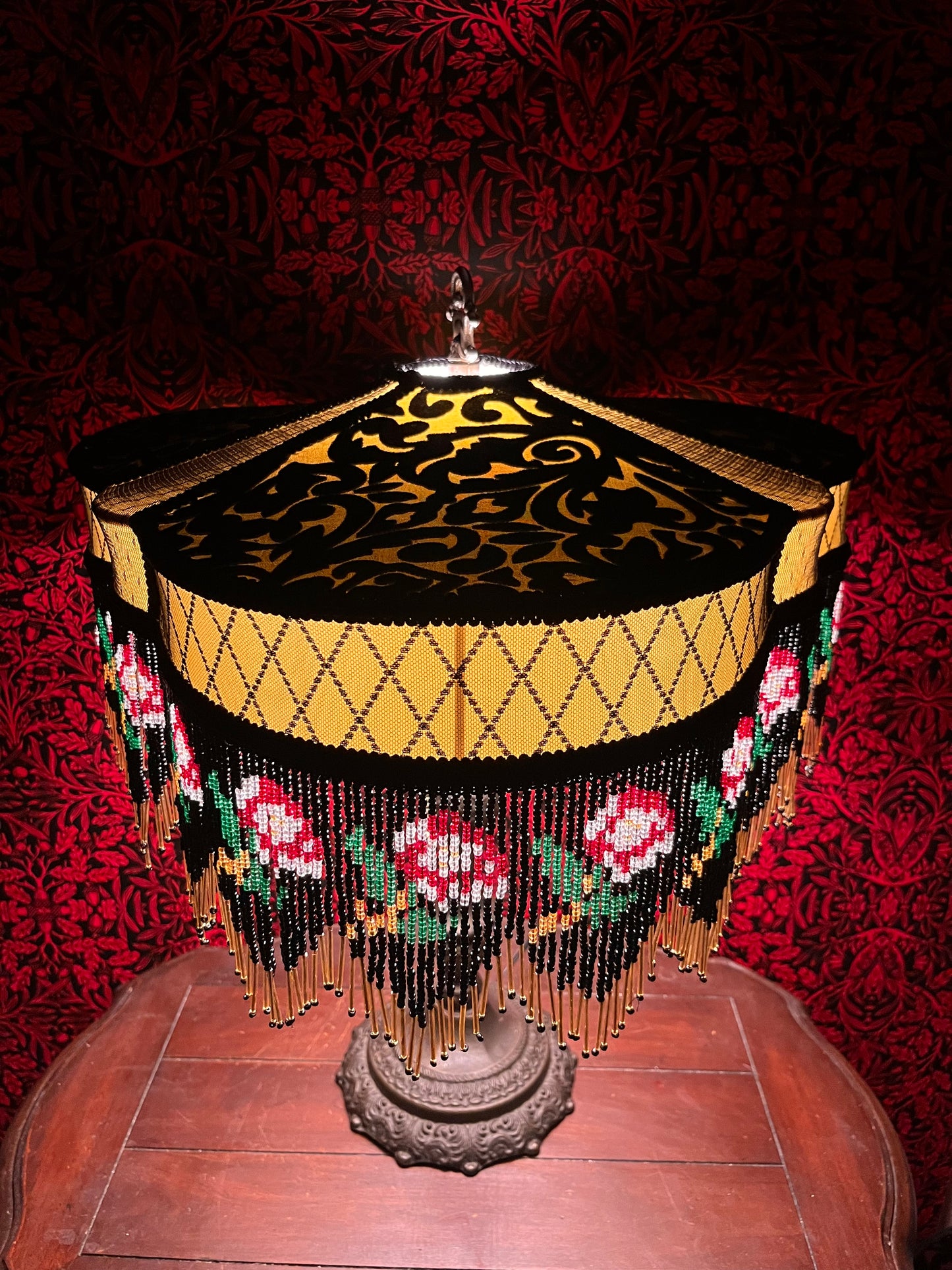 Permanent Stock Collection: Golden Rose "Tripod" Lampshade