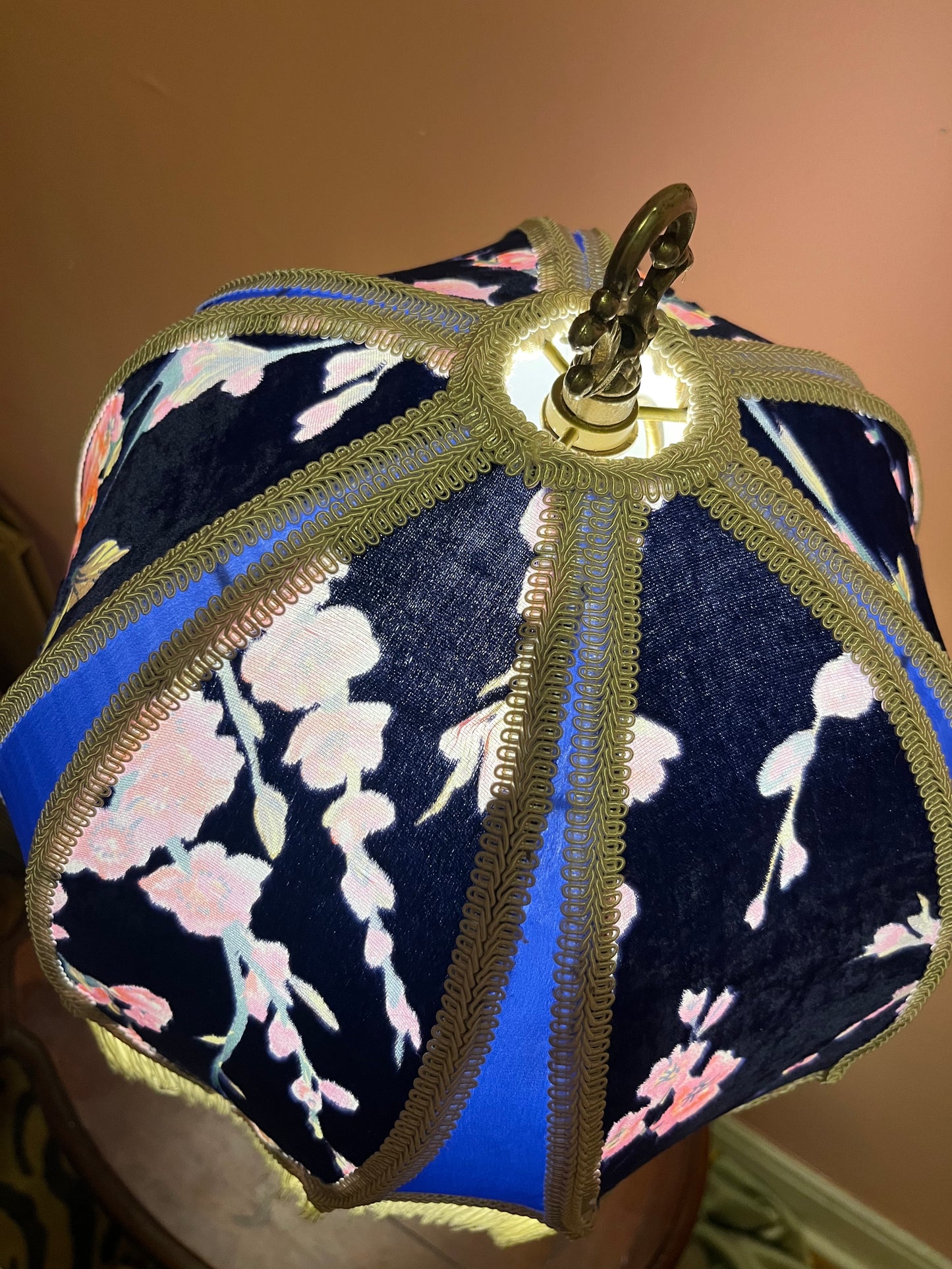 Permanent Stock Collection: Navy & Periwinkle "Rosalee" Lampshade