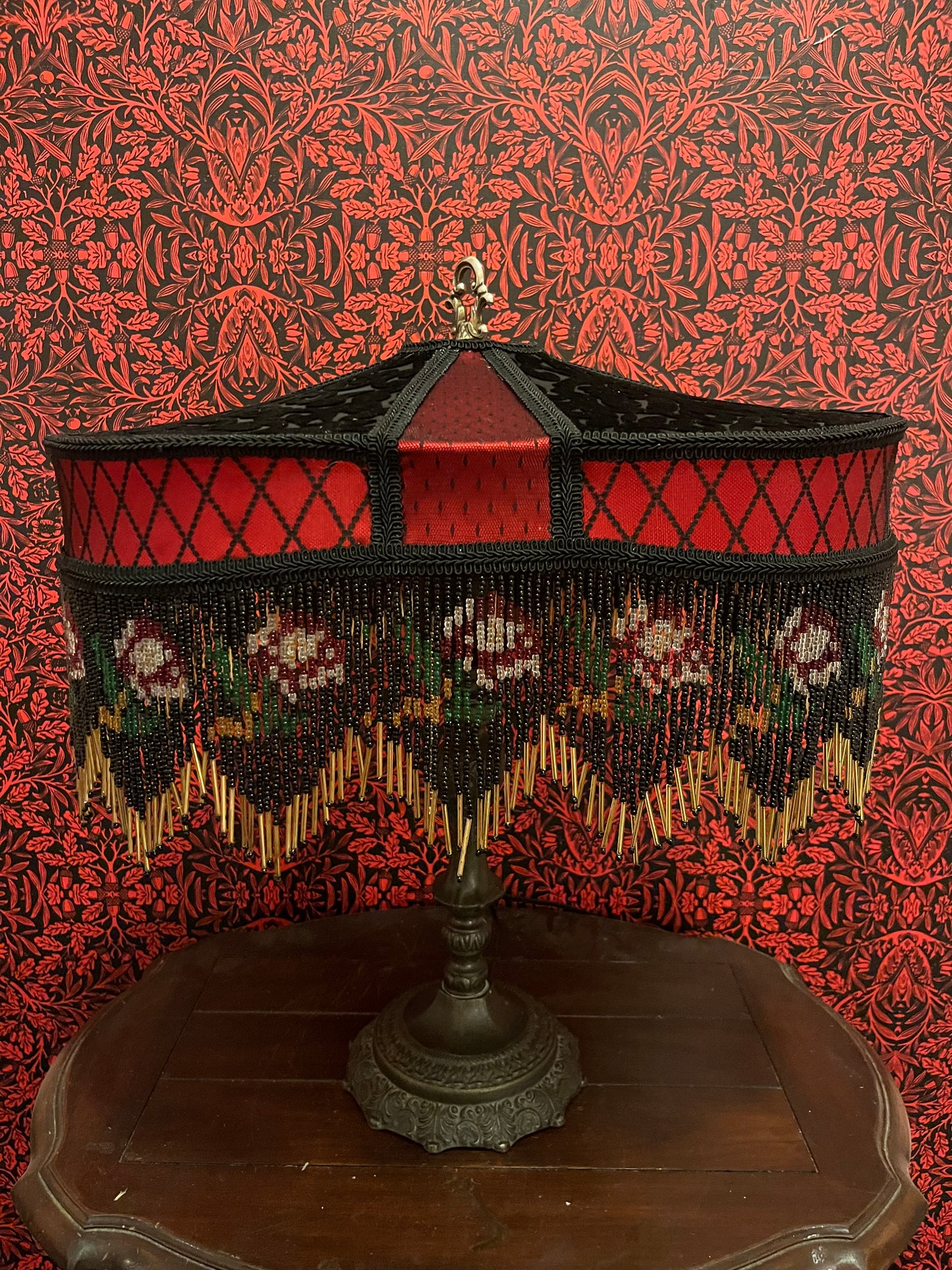 Permanent Stock Collection: Red Rose "Tripod" Lampshade