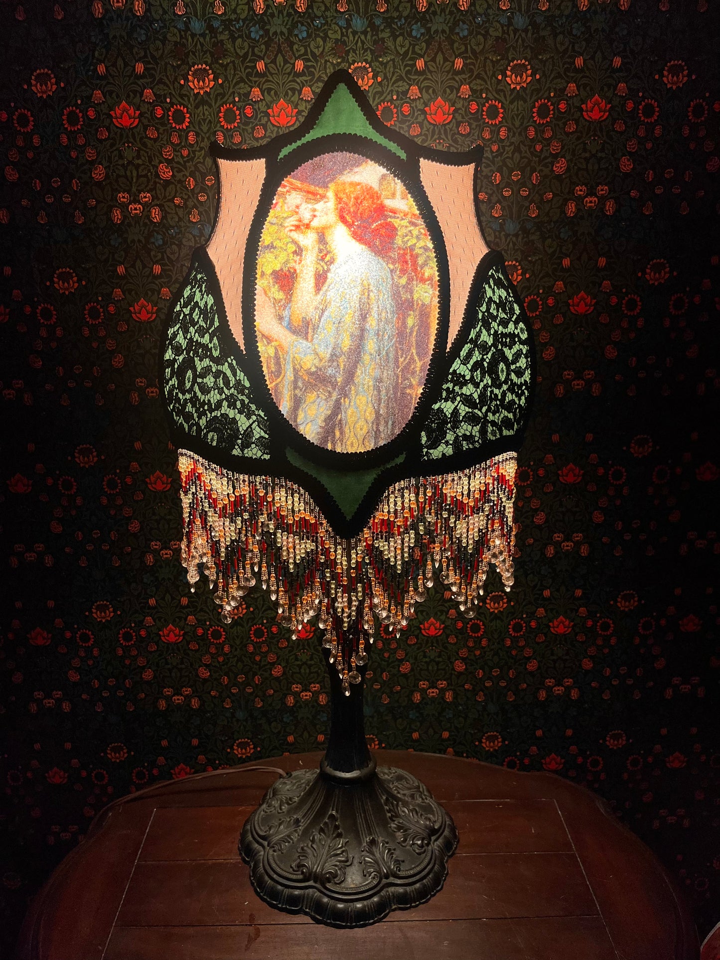 "The Soul of the Rose" Pre-Raphaelite Lampshade