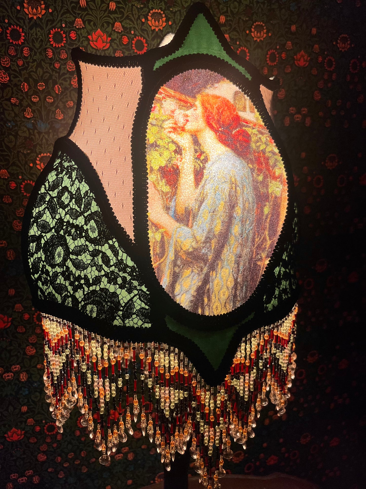 "The Soul of the Rose" Pre-Raphaelite Lampshade