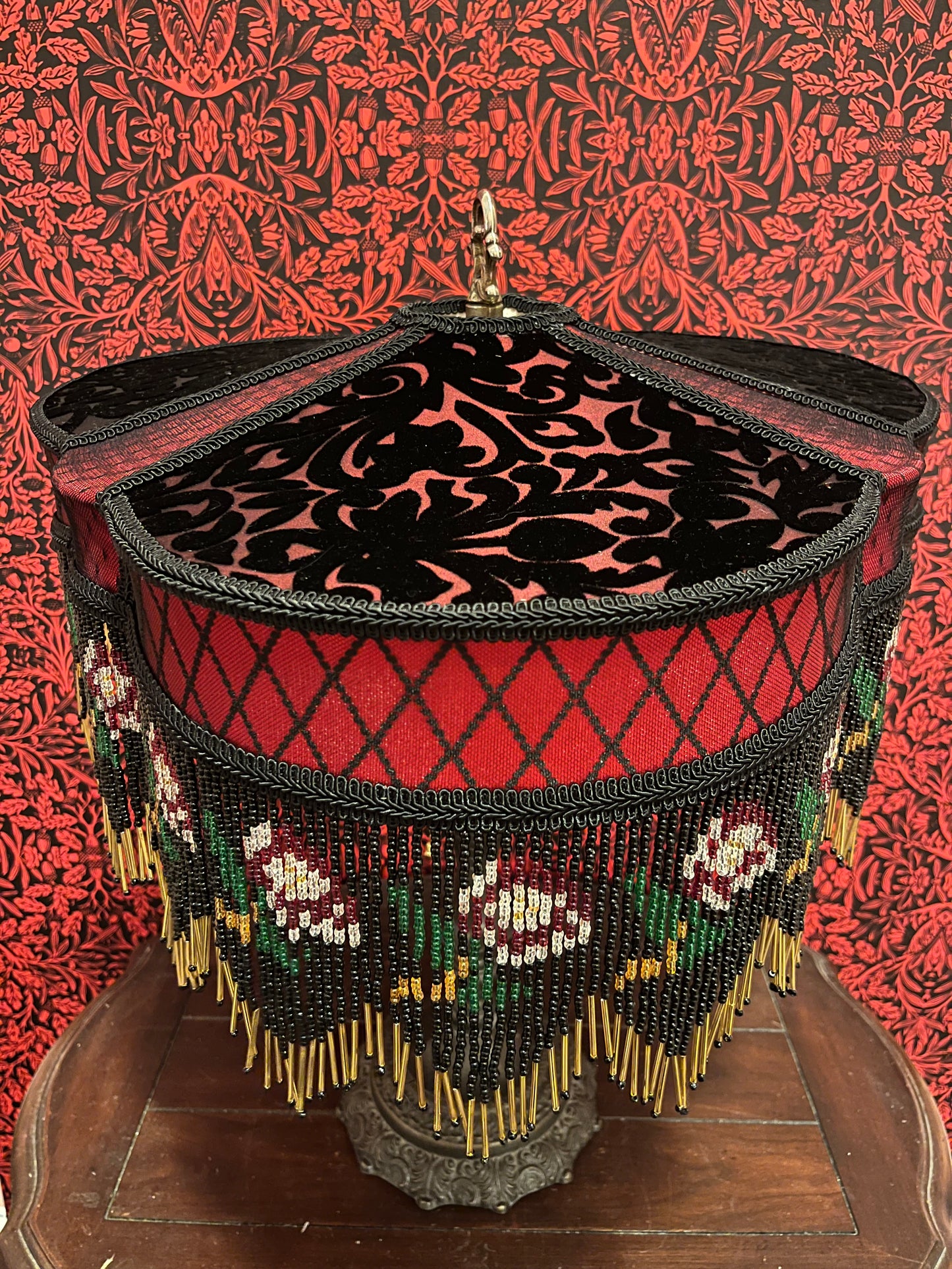 Permanent Stock Collection: Red Rose "Tripod" Lampshade