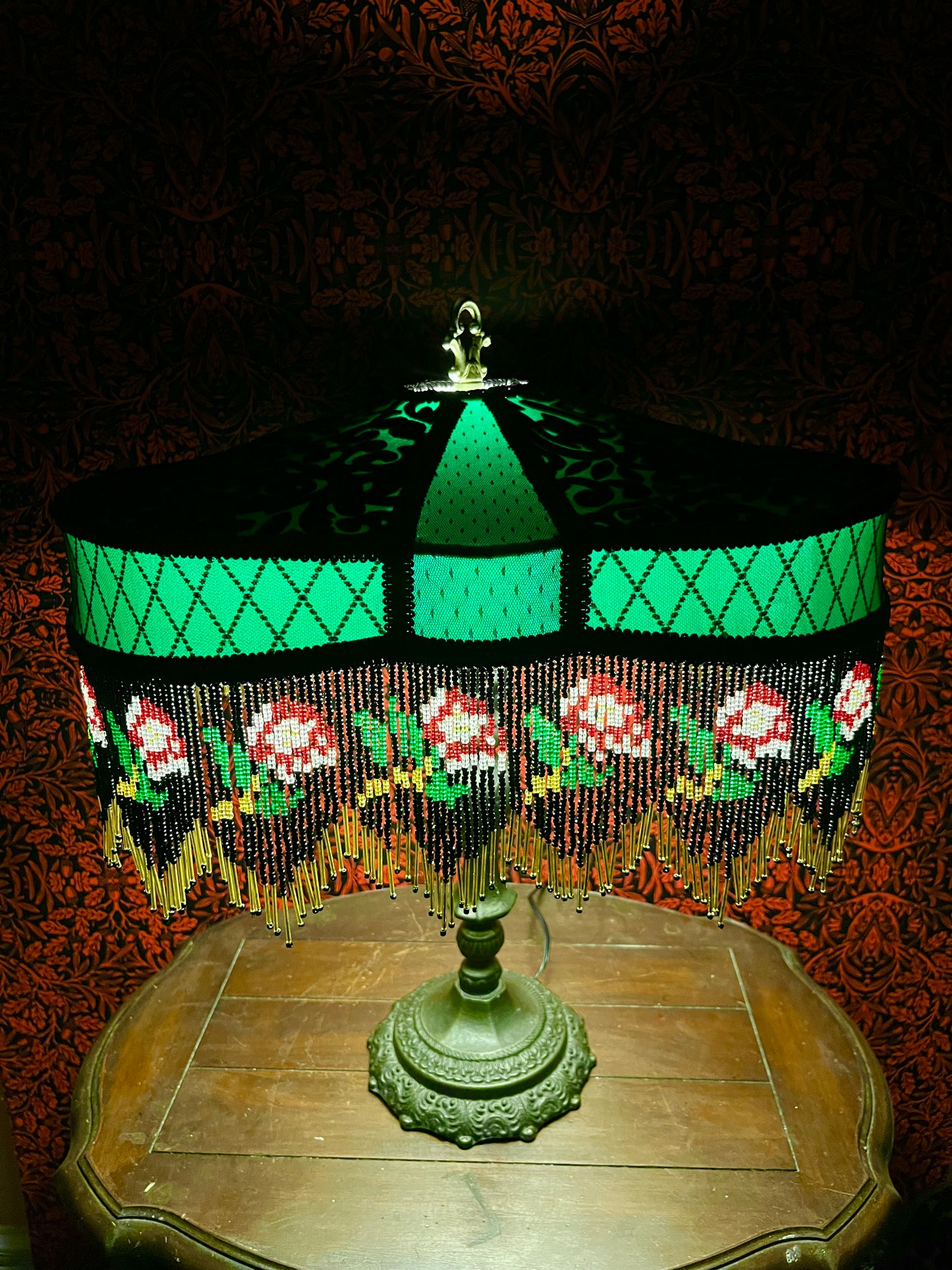 Permanent Stock Collection: Emerald Rose "Tripod" Lampshade