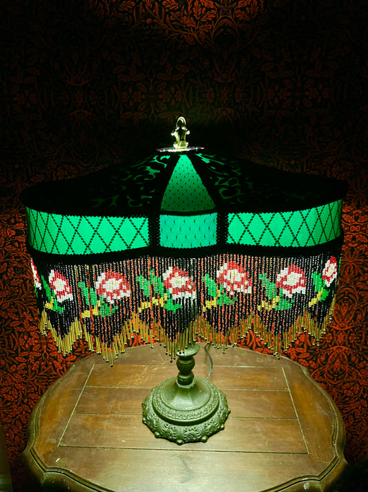 Permanent Stock Collection: Emerald Rose "Tripod" Lampshade