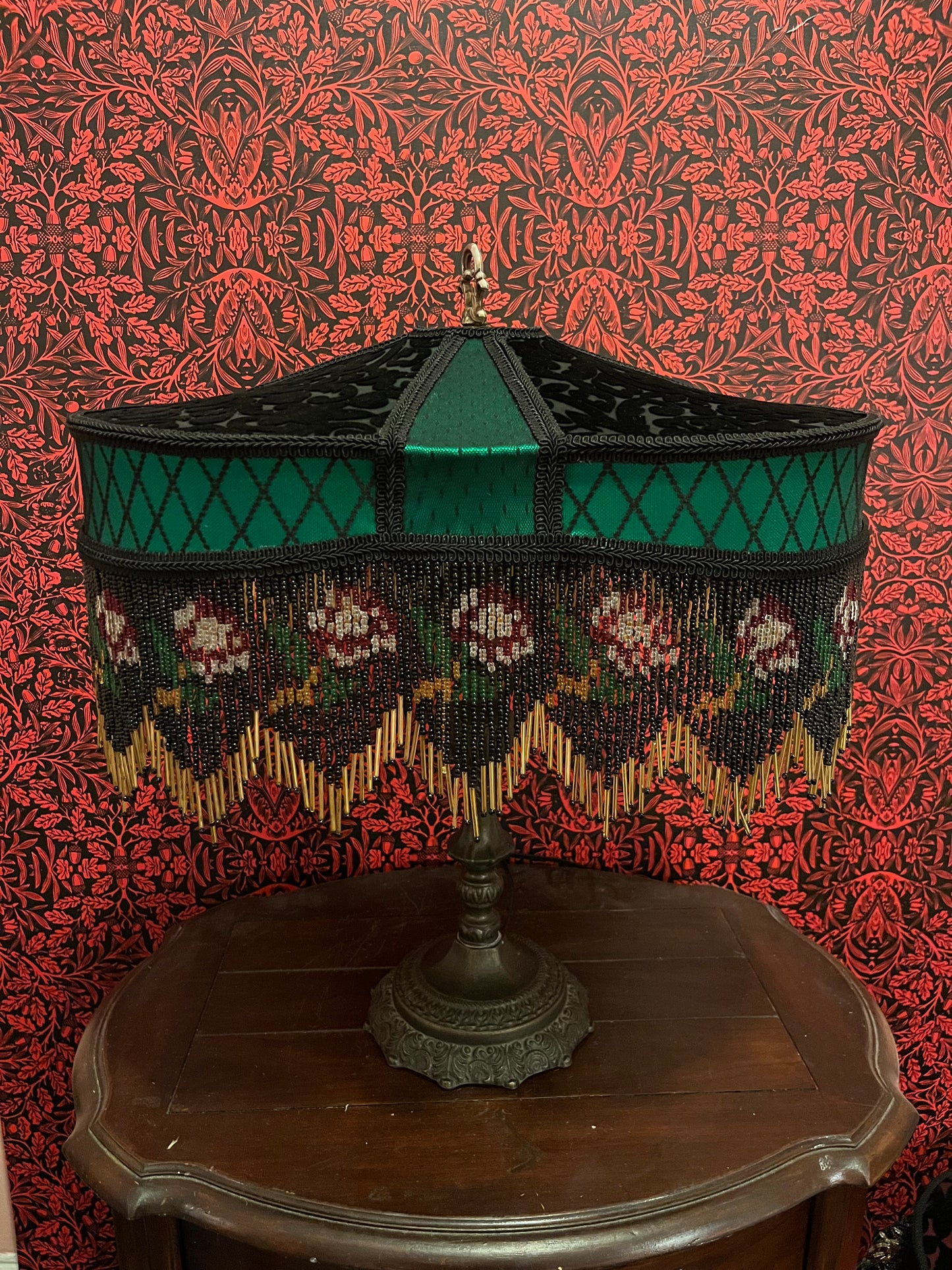 Permanent Stock Collection: Emerald Rose "Tripod" Lampshade