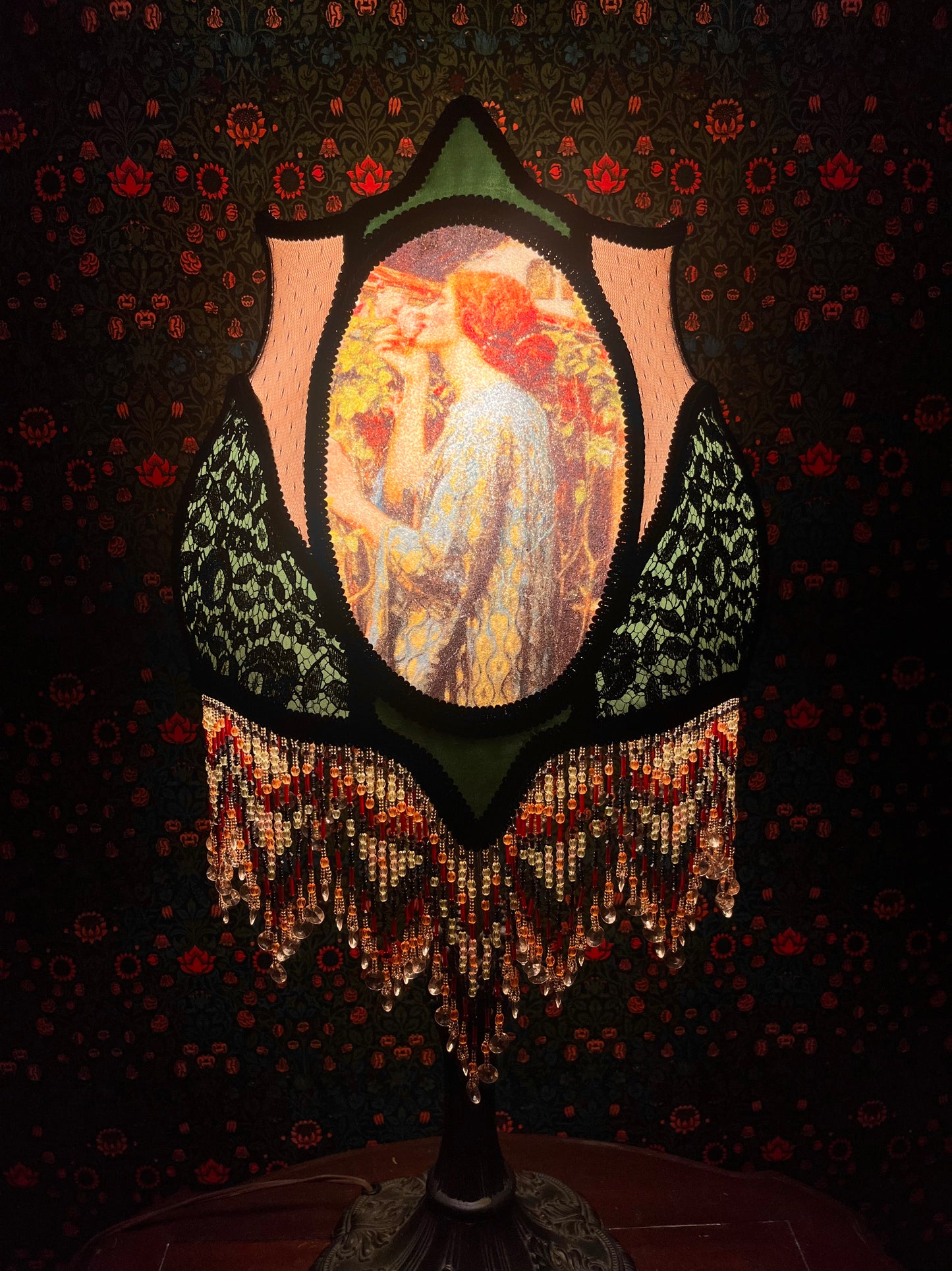 "The Soul of the Rose" Pre-Raphaelite Lampshade