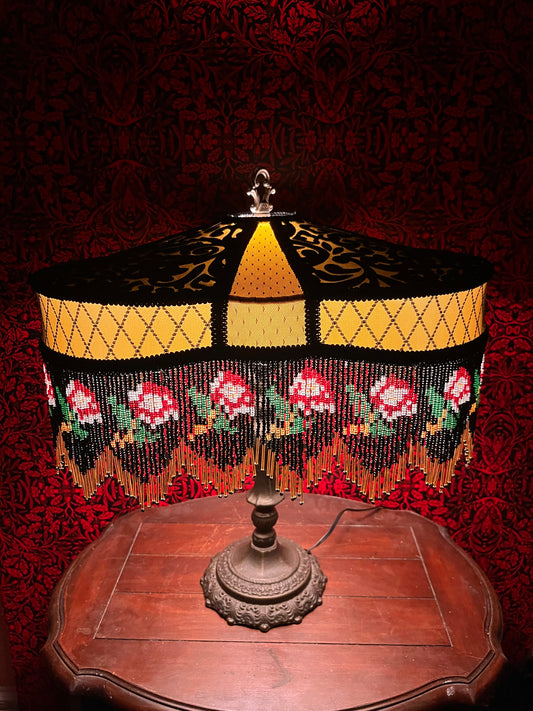 Permanent Stock Collection: Golden Rose "Tripod" Lampshade