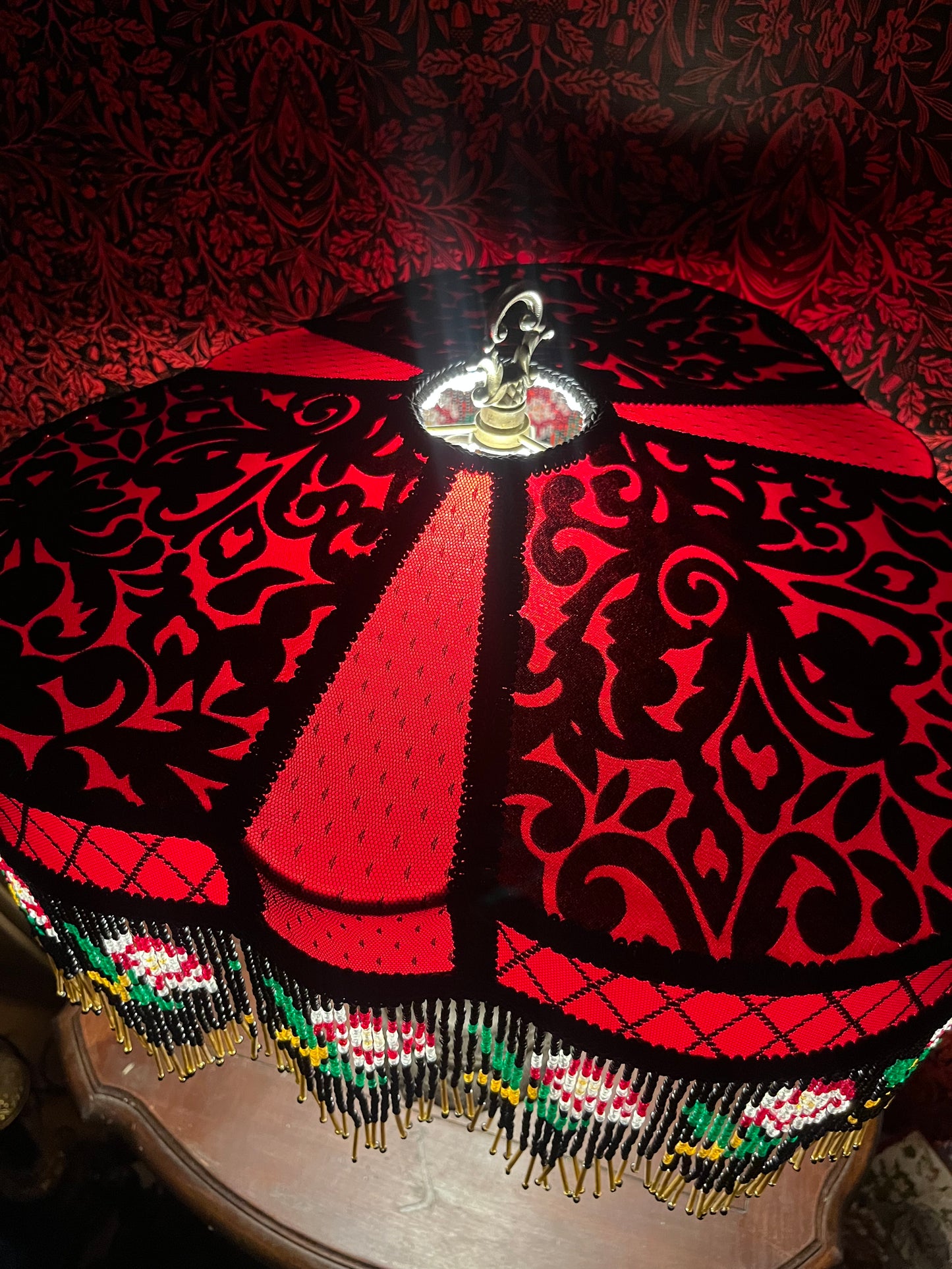 Permanent Stock Collection: Red Rose "Tripod" Lampshade